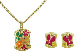 yzANZT[@lbNXlbNXCONX}XS[hZbgjoyas set collar aretes mujer dorado flores regalo para navidad
