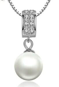 yzANZT[@lbNXCOy_glbNXelegante pendientes de perla colgante collar de plata esterlina 925 hija, mum