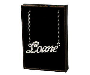 �y���������z�A�N�Z�T���[�@�l�b�N���X�l�b�N���X�v���[���g���C�hcollar de nombre loane 18k chapado en oro boda nico para dama de honor regalo de cumpleaos