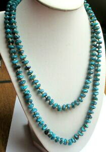 �y���������z�A�N�Z�T���[�@�l�b�N���X�R���A�[�^�[�R�C�Y�h�[�����B���e�[�W�hcollier 2 rangs de perles en rsine turquoise fermoir dor bijou vintage 5241
