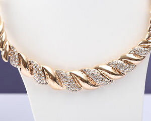 �y���������z�A�N�Z�T���[�@�l�b�N���X�S�[���h�g�[���l�b�N���X���C���X�g�[���N���A�^�[��tono oro y collar de giro rhinestone claro