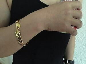 �y���������z�A�N�Z�T���[�@�l�b�N���Xk�S�[���h���b�L�`�F�[���u���X���b�gpolmero protegido sg1208 9 18k cadena de oro plateado pulsera, para hombre regalo de cumpleaos