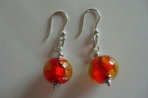 yzANZT[@lbNXIWimKXCOVo[murano vidrio aretes de original perteneci joyas a mano real plata nuevo