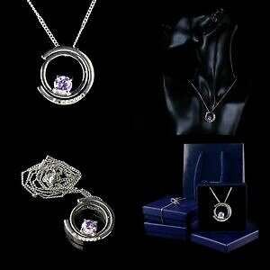 yzANZT[@lbNXCbNg[KXOlbNXseora joyas collar cadena con remolque 2 anillos de lila cristal 925platacolor