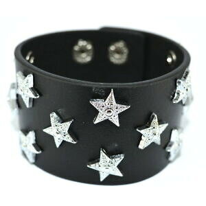 �y���������z�A�N�Z�T���[�@�l�b�N���X�u���X���b�g�u���b�N�X�^�[�A�����Jmujer estrella negra pulsera de cuero usa vendedor