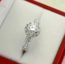 【送料無料】アクセサリー　ネックレスホワイトゴールドリングメッキlujo anillo oro blanco 18k chapado plata cristal de compromiso idea regalo