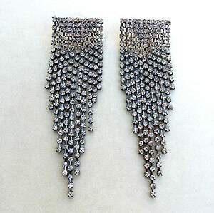 �y���������z�A�N�Z�T���[�@�l�b�N���X�C�������Os orecchini da diva cascata di cristalli austriaci sparkle rhinestones earrings