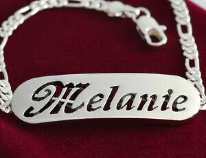 �y���������z�A�N�Z�T���[�@�l�b�N���X�u���X���b�g�����j�[k�t�@�b�V����pulsera con nombre melanie 18 k oro plateado plateado moda regalo