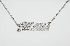 【送料無料】アクセサリー　ネックレスホワイトゴールドメッキネックレスガールフレンドmillie en oro blanco platinado collar con nombrecolgante novia cumpleaos