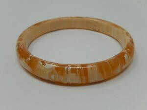 �y���������z�A�N�Z�T���[�@�l�b�N���X�@�u���X���b�g�r���e�[�W�I�����Wbracelet vintage matire plastique orange