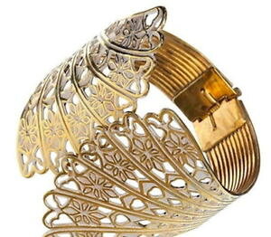 �y���������z�A�N�Z�T���[�@�l�b�N���X�@�u�����h�u���X���b�gtopshop ampia look filigrana doro bracciale in metallo ultimo nuovo di zecca