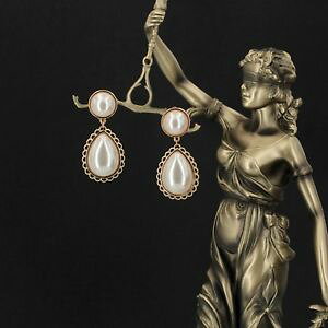 【送料無料】アクセサリー ネックレス ティアドロップレトロドロップイヤリングクリップorecchini clip on dorato mezzo perla goccia pera lacrima bianco retr j13