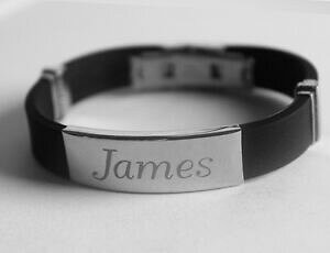 yzANZT[@lbNX@JtXeXVR[mens name braccialeacciaio inox silicone anniversario regalo compleanno