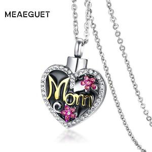 【送料無料】アクセサリー ネックレス マンマミーハートチャームペンダントネックレスステンレスクリスマスmamma cuore charm ciondoli collane in acciaio inox natale regali per sua moglie le donne