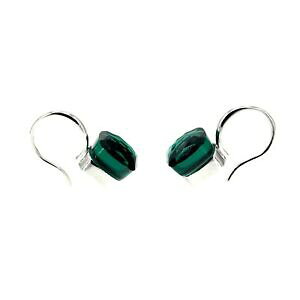 �y���������z�A�N�Z�T���[�@�l�b�N���X�@�N���X�^�����F�[���G�����[�hboucles doreille argent carr cristal autrich vert emeraude plaqu or nd2