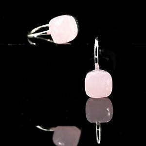 �y���������z�A�N�Z�T���[�@�l�b�N���X�@�N���X�^�����[�Y�u���[�hboucles doreilles argent carr cristal autriche rose pale plaqu or trt2