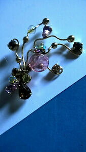 �y���������z�A�N�Z�T���[�@�l�b�N���X�@�p�[�t�����X�u���[�`broche strass par equinoxe french brooch