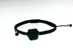 �y���������z�A�N�Z�T���[�@�l�b�N���X�@�s���N�O���[���V���o�[�{�[��bracciale cotone bijou una rosa verde shamballa pallina argento