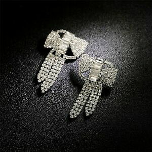 yzANZT[@lbNX@Vo[COA[fRXe[vo^tCNX^^bZorecchini argentato art deco grandi fiocco farfalla tassel cristallo xx33