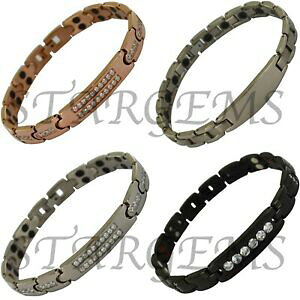 �y���������z�A�N�Z�T���[�@�l�b�N���X�@�`�^���u���X���b�g�N���X�^���G�l���M�[�u���X���b�gbracciale titanio cristallo dolore sollievo energia braccialetto ad alta resistenza artrite regal