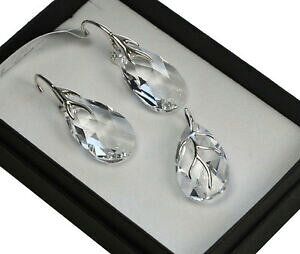 yzANZT[@lbNX@Vo[COXtXL[NX^~NAZbg925 orecchini argento set realizzati con cristalli swarovski 22mm peracrystal clear