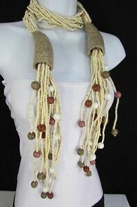 yzANZT[@lbNX@x[Wr[YGRth[lbNXdonna lungo beige perline eco friendly collana alla moda sostenibile materiale