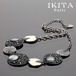 yzANZT[@lbNX@`F[plbNXp[GiRA[uYJ[lusso statement catena ikita parigi collana smalto madreperla collier bronzo a colori