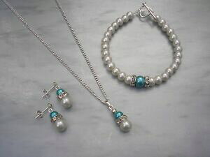 yzANZT[@lbNX@lbNXuXbgCOZbge1t collana di perle bracciale amp; orecchini set per donne ragazze spose damigelle