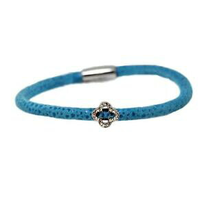yzANZT[@lbNX@JtI[KX^fCbracciale razza augusta de carolis fio30 1 filo colore celeste con charm e crist