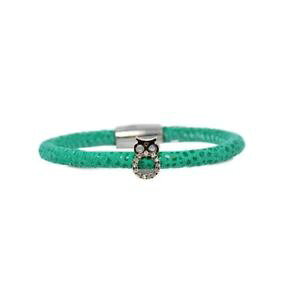 �y���������z�A�N�Z�T���[�@�l�b�N���X�@�J�t�I�[�K�X�^�f���C���N���X�^��bracciale razza augusta de carolis guf32 1 filo colore verde con charm e cristal