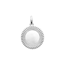 【送料無料】アクセサリー　ネックレス　アルジェントモチーフブールkbc pendentif argent 925 rhodi disque 18mm motifs boules