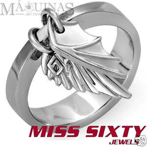 yzANZT[@lbNX@h~XC^Aanillo de acero * miss sixty * talla 12 16,55 mm made in italy dg pvp 68