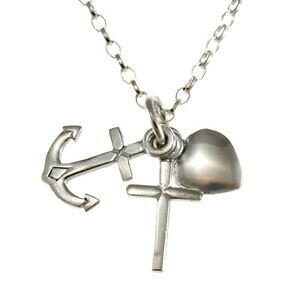 �y���������z�A�N�Z�T���[�@�l�b�N���X�@�y���_���g�l�b�N���X�A���vargento sterling love hope faith collana con pendente con 457cm catenina amp;