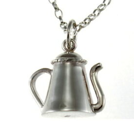 【送料無料】アクセサリー　ネックレス　スターリングシルバーティーコーヒーメーカーペンダントネックレスアンプargento sterling tea caffettiera collana con pendente con 457cm catenina amp;