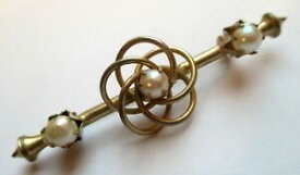 【送料無料】アクセサリー　ネックレス　バーヴィンテージancienne broche barrette couleur or perles fines lgant bijou vintage 4478