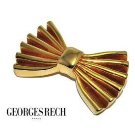 【送料無料】アクセサリー　ネックレス　ビンテージgeorges rech grosse broche vintage annes 80 noeud de couleur or bijou
