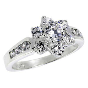 yzANZT[@lbNX@t[OX^[OVo[uAgL[rbNWRJbgsterling argento da donna fiore anello, wtagliata brillante zircone cubico