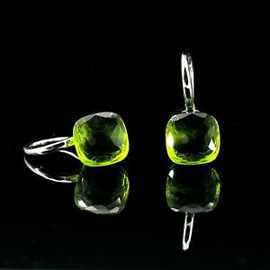 �y���������z�A�N�Z�T���[�@�l�b�N���X�@�N���X�^��boucles doreilles argent carr cristal autriche vert herbe plaqu or nd2