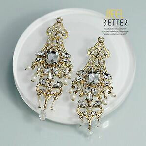 �y���������z�A�N�Z�T���[�@�l�b�N���X�@�N���b�v�C�������O�y���_���g�S�[���f���^�b�Z���r���e�[�W�I���W�i��orecchini clip dorato pendente grandi candeliere tassel vintage originale j1