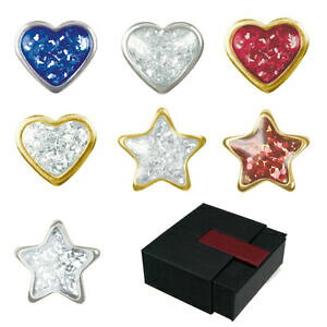 yzANZT[@lbNX@VXeCORC{bNXstudex system 75 mediche orecchini a bottone cuoreforma a stella con glitzerstein box