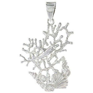 �y���������z�A�N�Z�T���[�@�l�b�N���X�@�f���t�B�[�m�V�F���y���_���gargento sterling perfetto qualit delfino, coralli amp; conchiglie ciondolo, 18