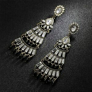 �y���������z�A�N�Z�T���[�@�l�b�N���X�@���b�L�s���A�[���f�R�C�������O�t�����W�u���b�N�p�[���N���Xorecchini a perno dorato art deco lungo frange perla nero etnico class xx 10