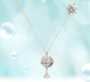 yzANZT[@lbNX@collana dorato lungo pendente collana corona fiocco di neve perla retr jd1
