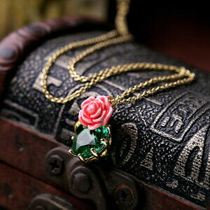 yzANZT[@lbNX@lbNXy_g~jGip[zCgO[sNIWicollana mini pendente smalto perla bianco verde fiore rosa originale l5