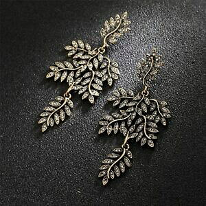 �y���������z�A�N�Z�T���[�@�l�b�N���X�@�s���A�[���f�R�V�[�g�N���X�^���V���t�g�C�������Oorecchini a perno art deco foglio albero cristallo matrimonio originale xx 10