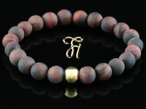 yzANZT[@lbNX@bh^CK[ACX^[OVo[S[hbLuXbgocchio di tigre rosso opaco 925er argento sterling placcato oro bracciale perle