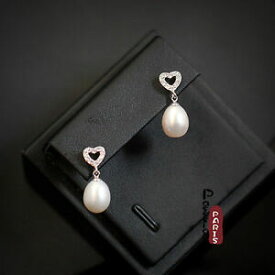 【送料無料】アクセサリー　ネックレス　イヤリングソリッドシルバードロップorecchini madreperla perla coltivazione goccia bianco argento massiccio