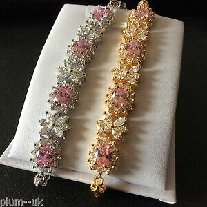 yzANZT[@lbNX@sNzCgTt@CACG[zCgS[huXbgv{bNXgb rosa e bianco sapphires, giallo o bianco oro gf 7 18 cm braccialetto plum boxed