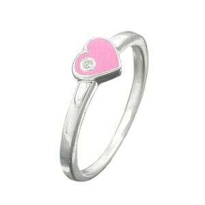 yzANZT[@lbNX@sNn[gOVo[OJbganello per bambini cuore rosa amp; zirconi bianco,argento 925,taglia 48,anello