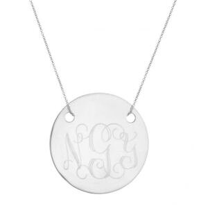 �y���������z�A�N�Z�T���[�@�l�b�N���X�@�n���h���C�h�J�X�^�}�C�Y�f�B�X�N�l�b�N���Xhandmade personalizzare qualsiasi incisione 1 disco collana in argento sterling